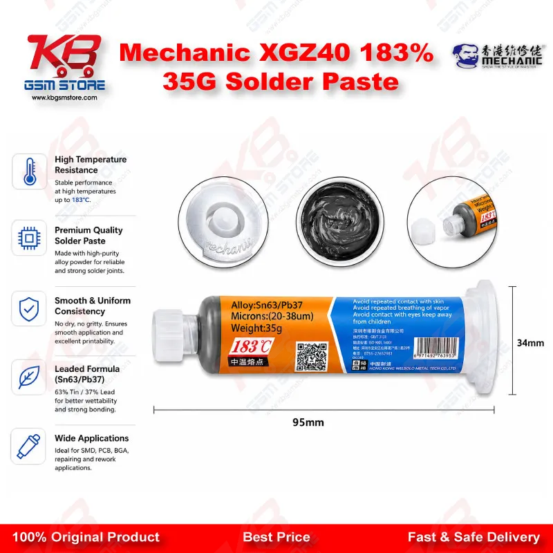 Mechanic XGZ40 183% 35G Solder Paste