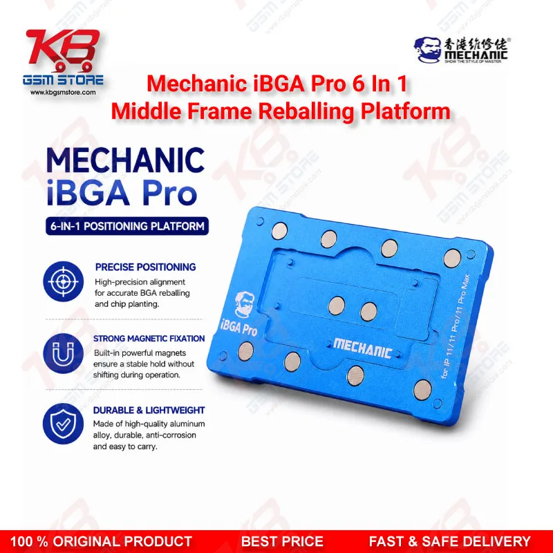 MECHANIC iBGA Max 6 in 1 Middle Frame Reballing Platform – iPhone X to 11 Pro Max