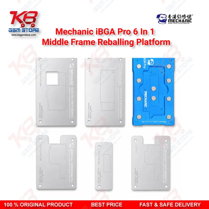 MECHANIC iBGA Max 6 in 1 Middle Frame Reballing Platform – iPhone X to 11 Pro Max