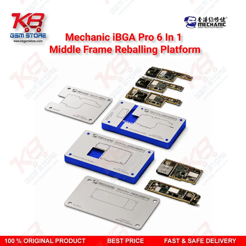 MECHANIC iBGA Max 6 in 1 Middle Frame Reballing Platform – iPhone X to 11 Pro Max