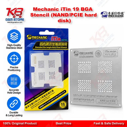 Mechanic iTin 19 BGA Stencil (NAND/PCIE hard disk)