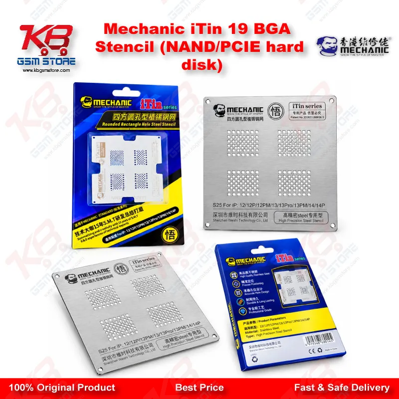 Mechanic iTin 19 BGA Stencil (NAND/PCIE hard disk)