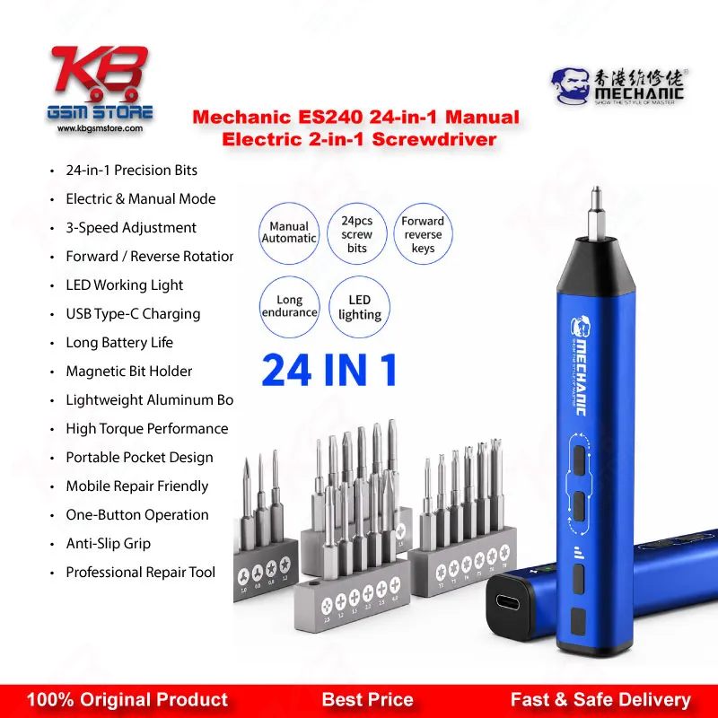 Mechanic ES240 24-in-1 Manual & Electric 2-in-1 Precision Screwdriver Set