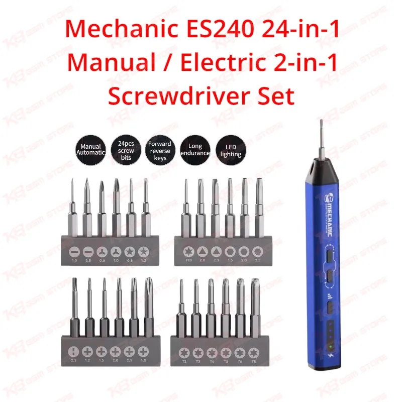 Mechanic ES240 24-in-1 Manual  Electric 2-in-1 Screwdriver Set
