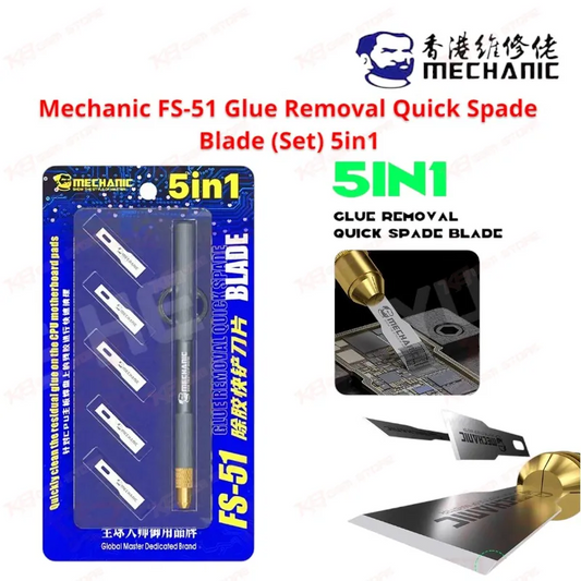 Mechanic FS-51 Glue Removal Quick Spade Blade (Set) 5in1