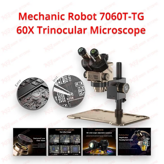 Mechanic Robot 7060T-TG 60X Trinocular Microscope