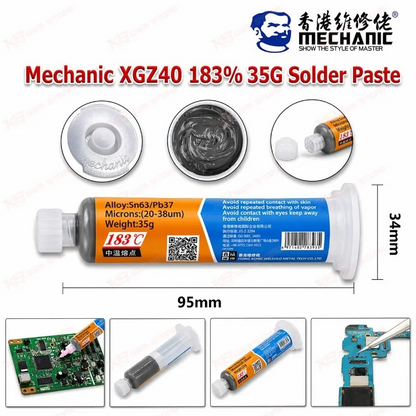 Mechanic XGZ40 183% 35G Solder Paste