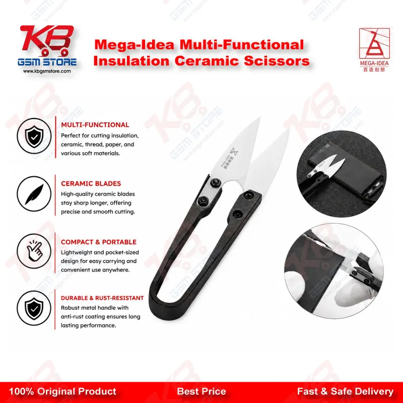 Mega-Idea Multi-Functional Insulation Ceramic Scissors