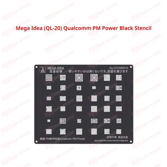 Mega Idea (QL-20) Qualcomm PM Power Black Stencil