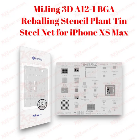 MiJing 3D A12-1 BGA Reballing Stencil Plant Tin Steel Net for iPhone XS Max