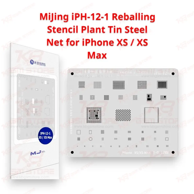 MiJing iPH-12-1 Reballing Stencil Plant Tin Steel Net for iPhone XS / XS Max
