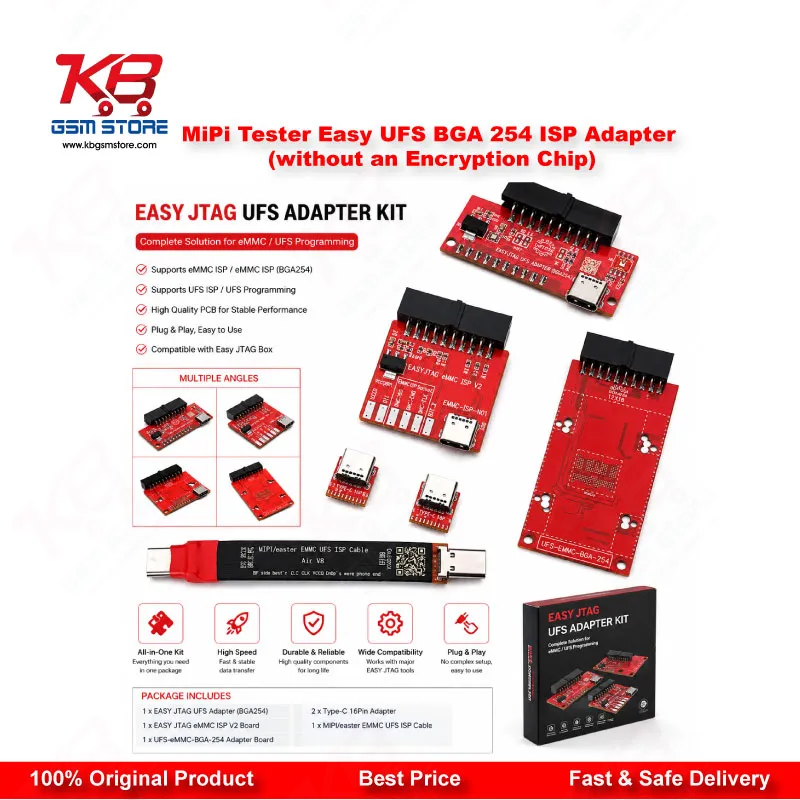 MiPi Tester Easy UFS BGA 254 ISP Adapter (Without Encryption Chip) – UFS ISP Repair Tool