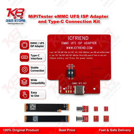 MiPiTester eMMC UFS ISP Adapter and Type-C Connection Kit