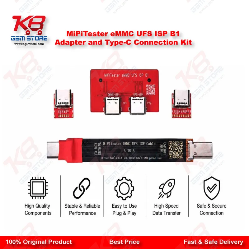 MiPiTester eMMC UFS ISP B1 Adapter and Type-C Connection Kit for MiPi Tester Box