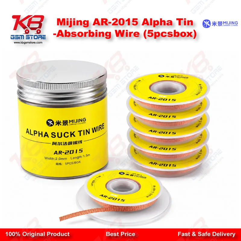 Mijing AR-2015 Alpha Tin-Absorbing Wire (5pcs/box)