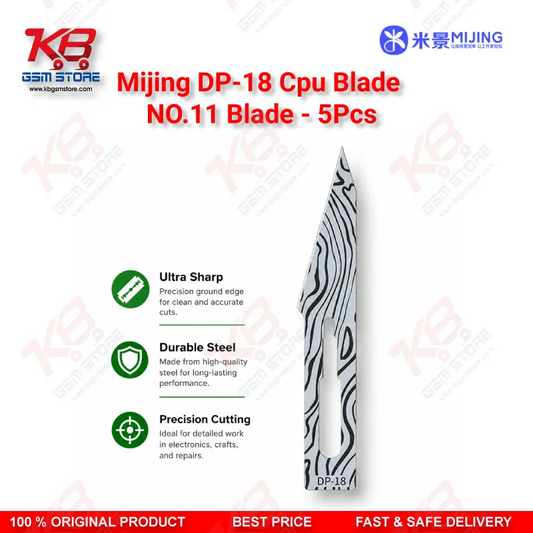 MIJING DP-18 Non-Magnetic No.11 Blade – IC Prying & Glue Removal Blade (5Pcs Box)