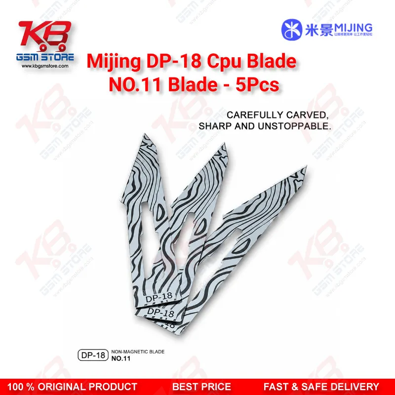 MIJING DP-18 Non-Magnetic No.11 Blade – IC Prying & Glue Removal Blade (5Pcs Box)