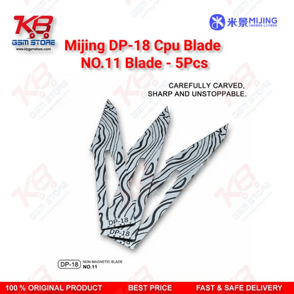 MIJING DP-18 Non-Magnetic No.11 Blade – IC Prying & Glue Removal Blade (5Pcs Box)