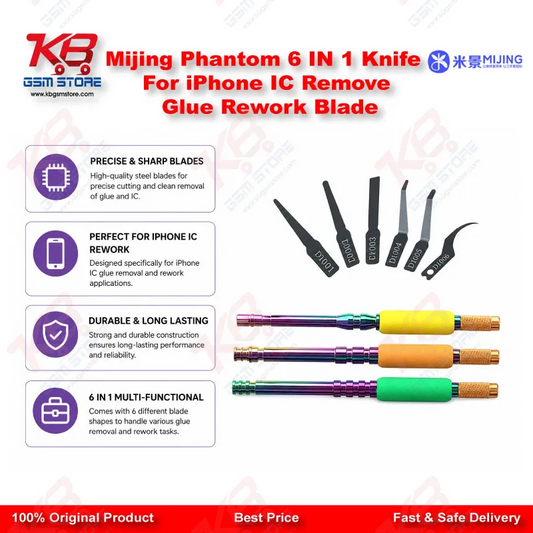 Mijing Phantom 6 IN 1 Knife For iPhone IC Remove Glue Rework Blade