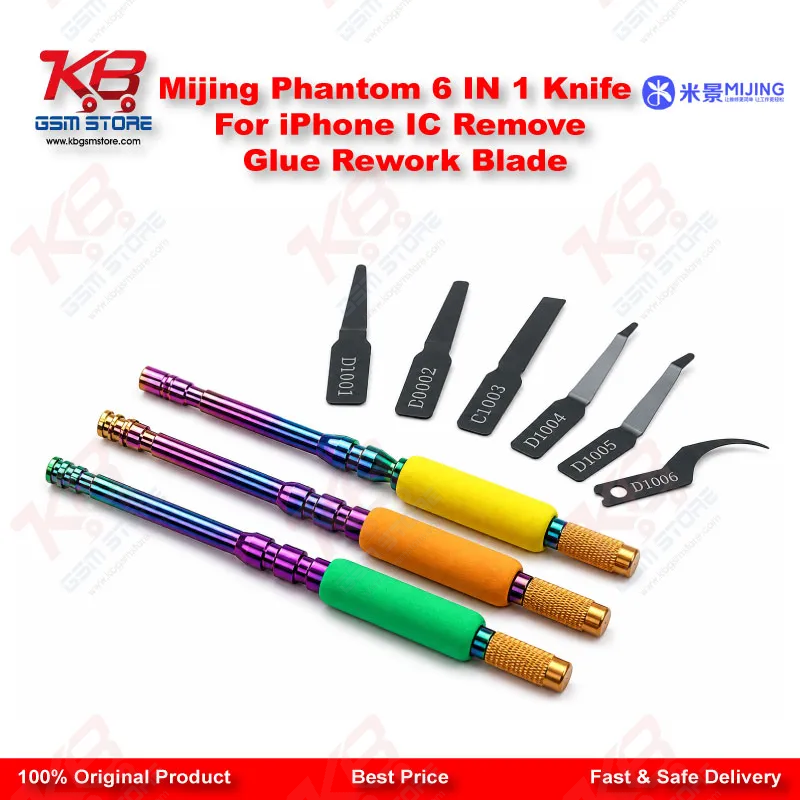Mijing Phantom 6 IN 1 Knife For iPhone IC Remove Glue Rework Blade