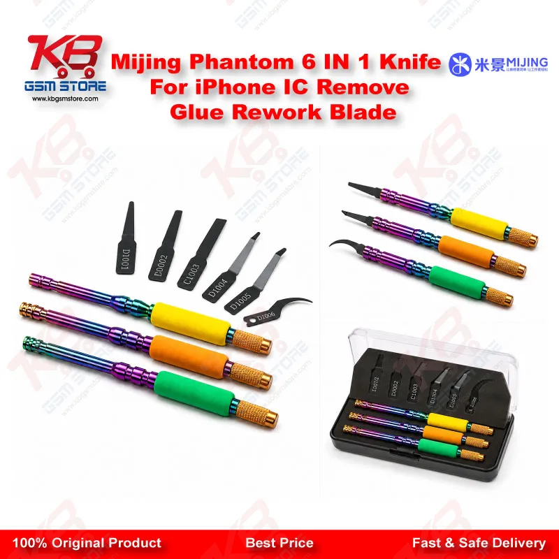 Mijing Phantom 6 IN 1 Knife For iPhone IC Remove Glue Rework Blade