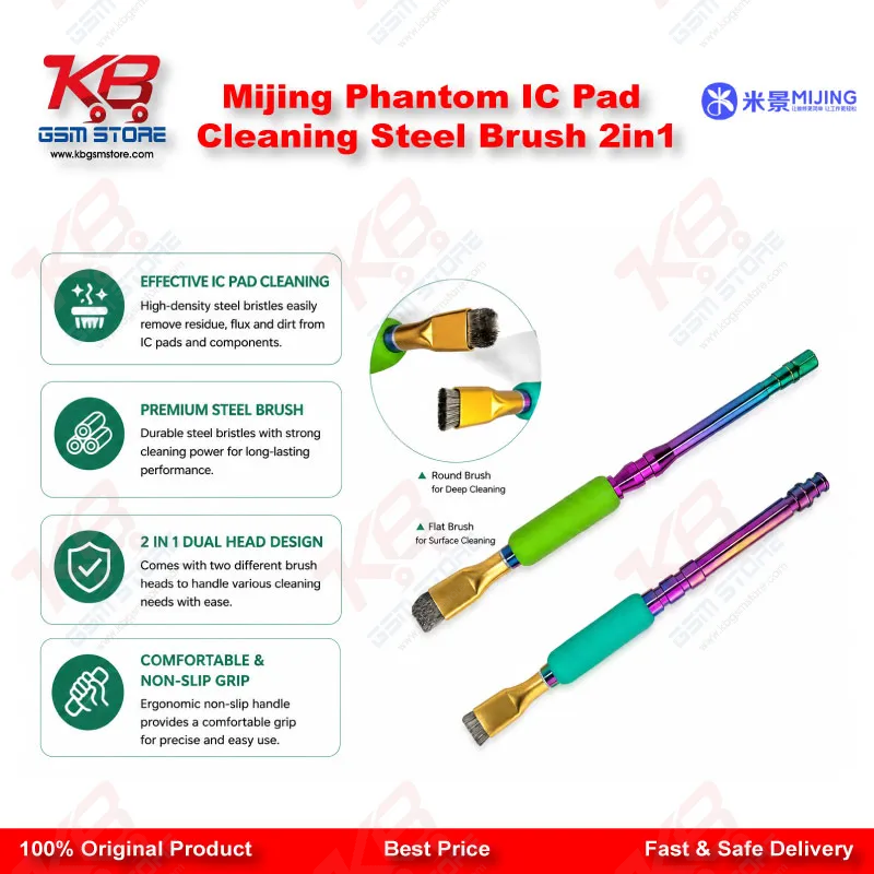 Mijing Phantom IC Pad Cleaning Steel Brush 2in1