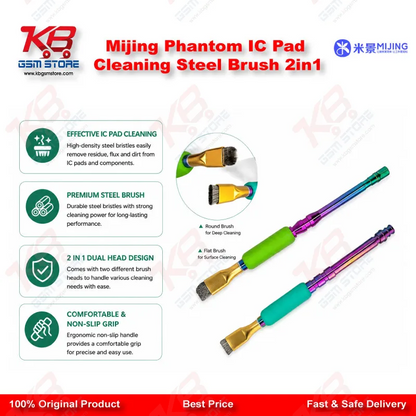 Mijing Phantom IC Pad Cleaning Steel Brush 2in1