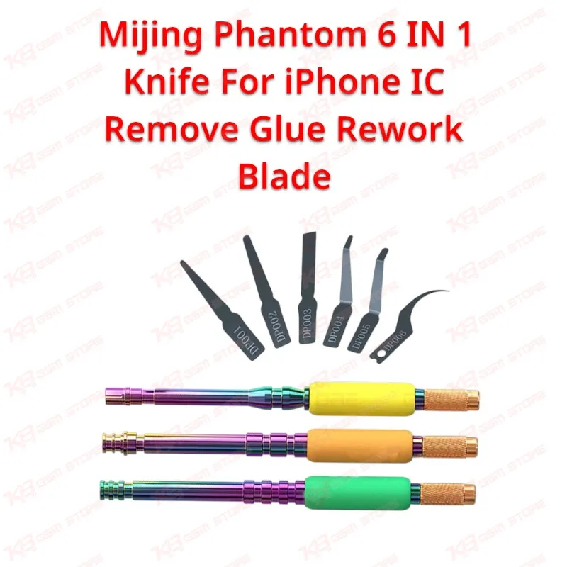Mijing Phantom 6 IN 1 Knife For iPhone IC Remove Glue Rework Blade