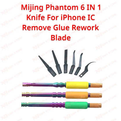 Mijing Phantom 6 IN 1 Knife For iPhone IC Remove Glue Rework Blade
