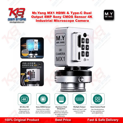 Mr.Yang MX1 HDMI & Type-C Dual Output 8MP Sony CMOS 4K Industrial Microscope Camera