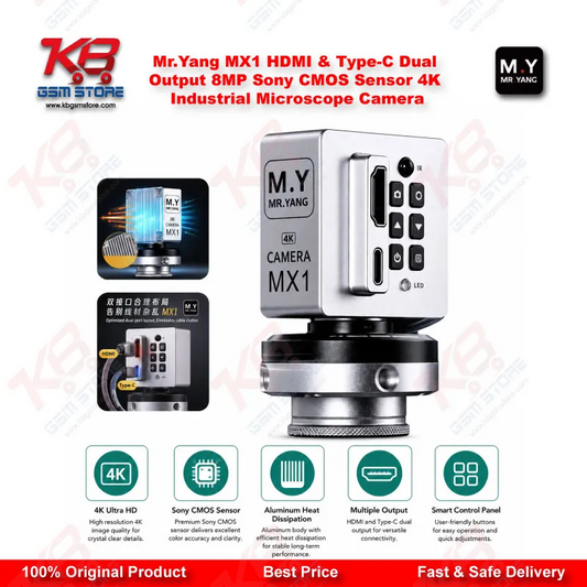 Mr.Yang MX1 HDMI & Type-C Dual Output 8MP Sony CMOS 4K Industrial Microscope Camera