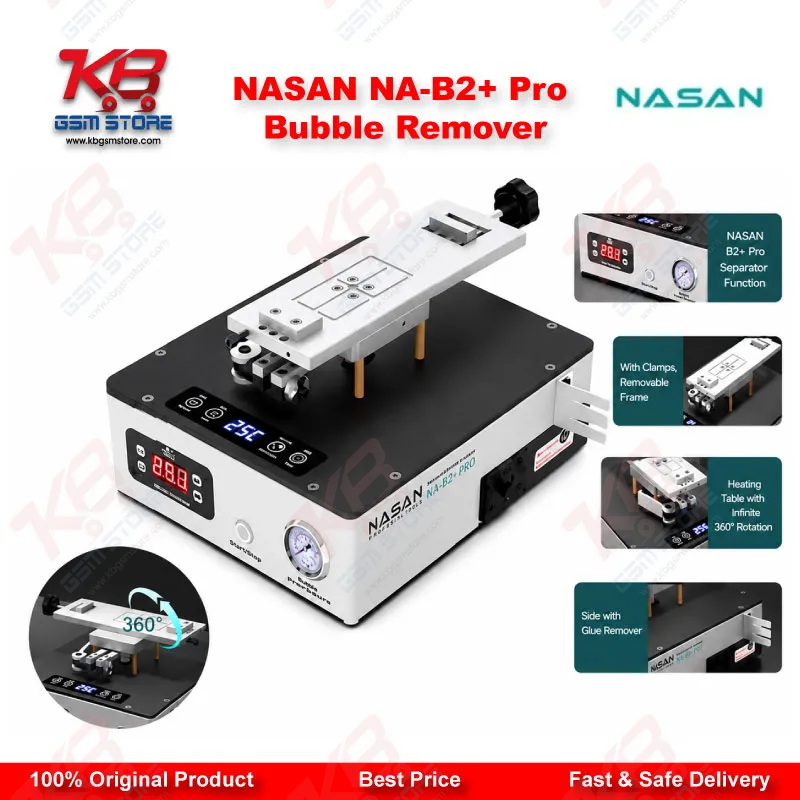 NASAN NA-B2+ Pro 2in1 OCA Bubble Remover & LCD Screen Separator Machine (7 Inch, Built-in Air Compressor)