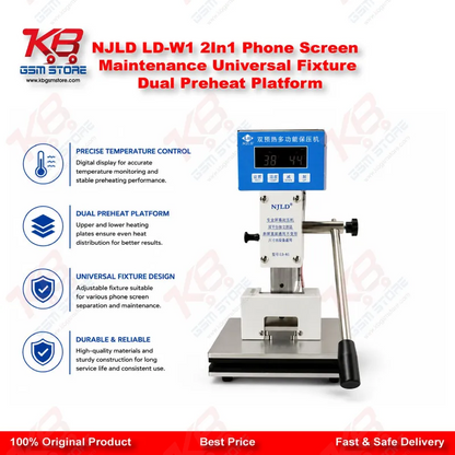NJLD LD-W1 2In1 Phone Screen Maintenance Universal Fixture Dual Preheat Platform