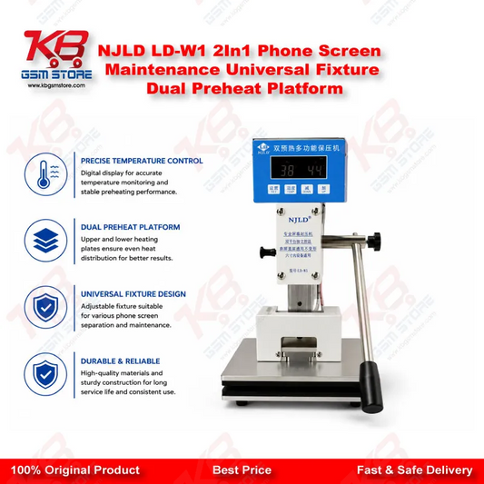 NJLD LD-W1 2In1 Phone Screen Maintenance Universal Fixture Dual Preheat Platform