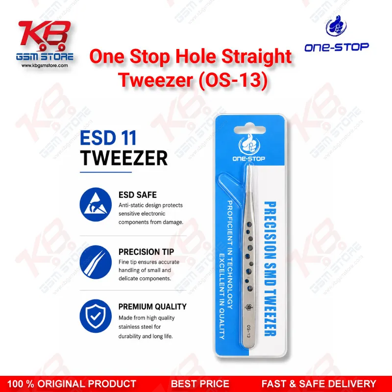 One-Stop OS-13 Straight Hole Tweezer