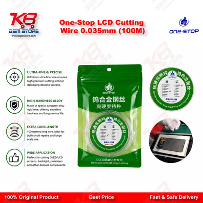 One-Stop LCD Cutting Wire 0.035mm (100M)