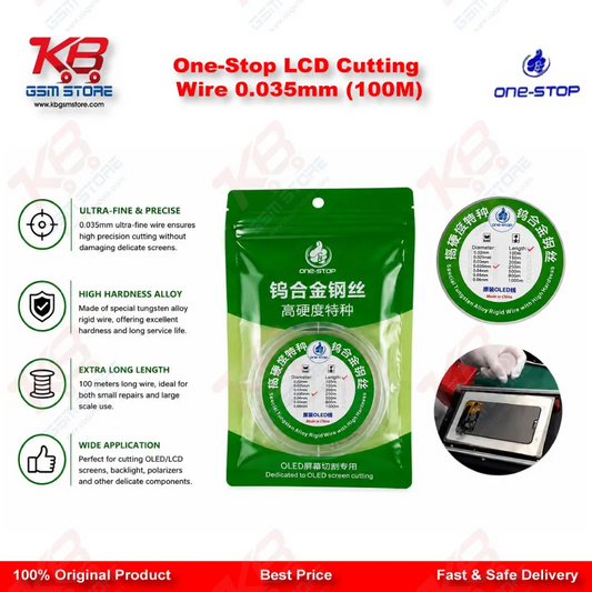 One-Stop LCD Cutting Wire 0.035mm (100M)