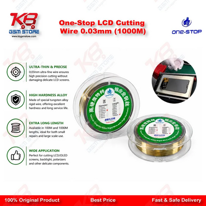 One-Stop LCD Cutting Wire 0.03mm (1000M)