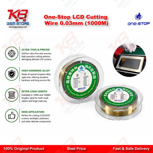 One-Stop LCD Cutting Wire 0.03mm (1000M)