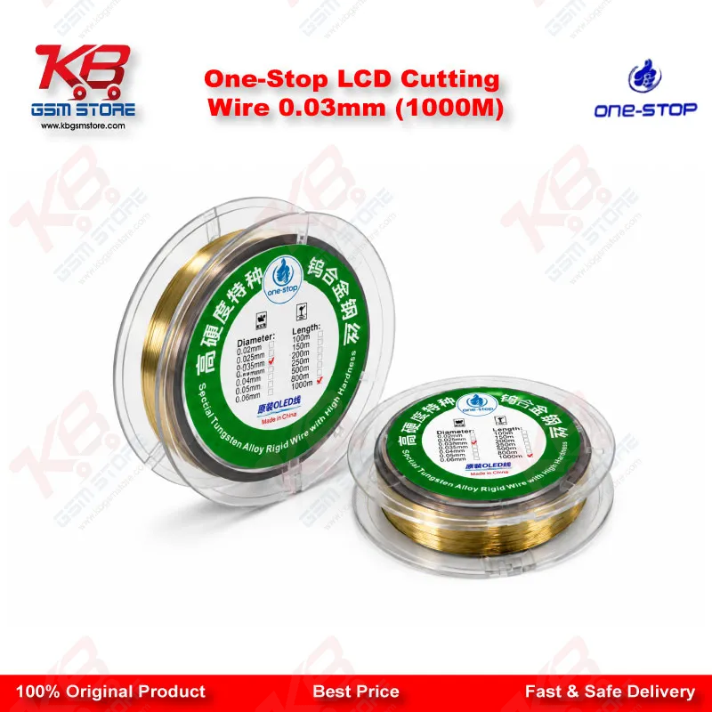One-Stop LCD Cutting Wire 0.03mm (1000M)