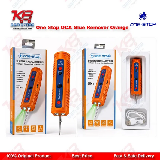 One Stop OCA Glue Remover Orange – Electric LCD Screen Degumming Tool with Needles