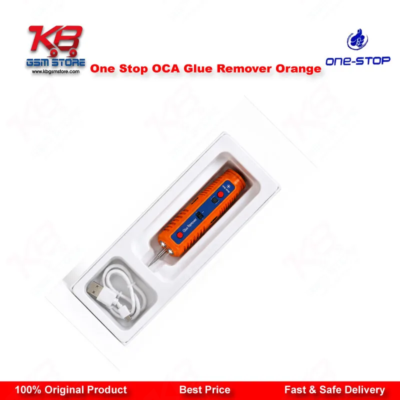 One Stop OCA Glue Remover Orange – Electric LCD Screen Degumming Tool with Needles