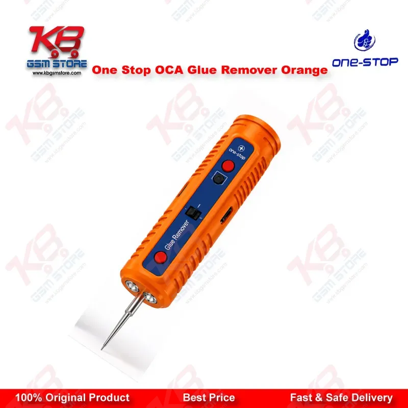 One Stop OCA Glue Remover Orange – Electric LCD Screen Degumming Tool with Needles