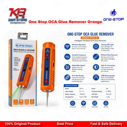 One Stop OCA Glue Remover Orange – Electric LCD Screen Degumming Tool with Needles