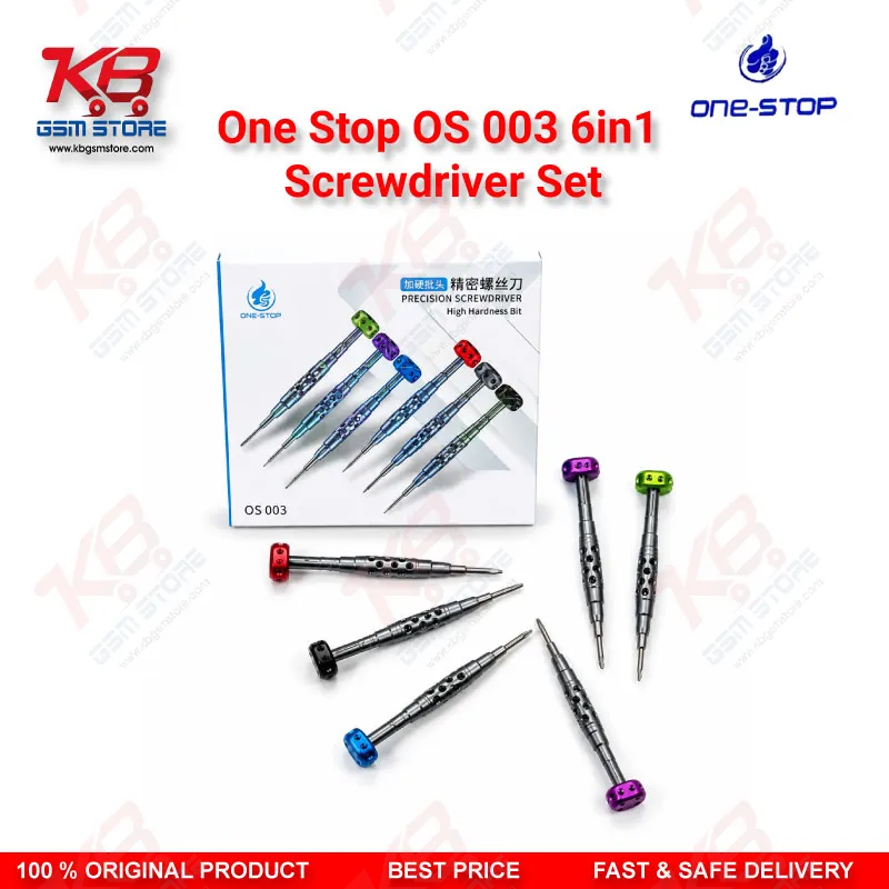 One Stop OS-003 6-in-1 Precision Screwdriver Set for Phone Repair