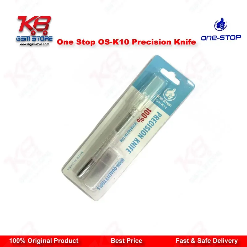 One Stop OS-K10 Precision Knife – Aluminium Handle with Stainless Steel Blade (5 Pcs)
