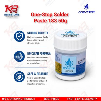 One-Stop Solder Paste 183°C 50g – Sn63/Pb37 BGA & SMD Reflow Paste