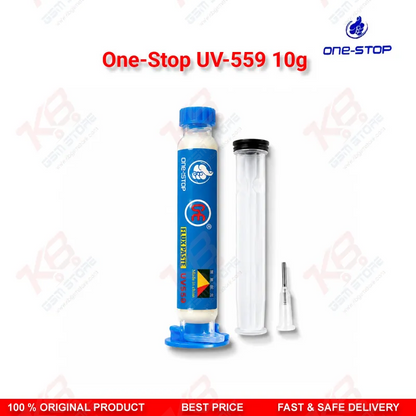 One-Stop UV-559 No-Clean BGA Flux Paste – 10g (10cc) Yellow Soldering Flux with Needle Tip