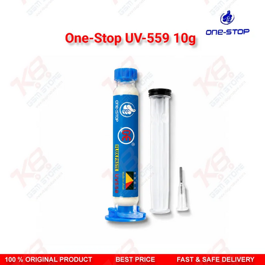 One-Stop UV-559 No-Clean BGA Flux Paste – 10g (10cc) Yellow Soldering Flux with Needle Tip