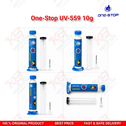 One-Stop UV-559 No-Clean BGA Flux Paste – 10g (10cc) Yellow Soldering Flux with Needle Tip